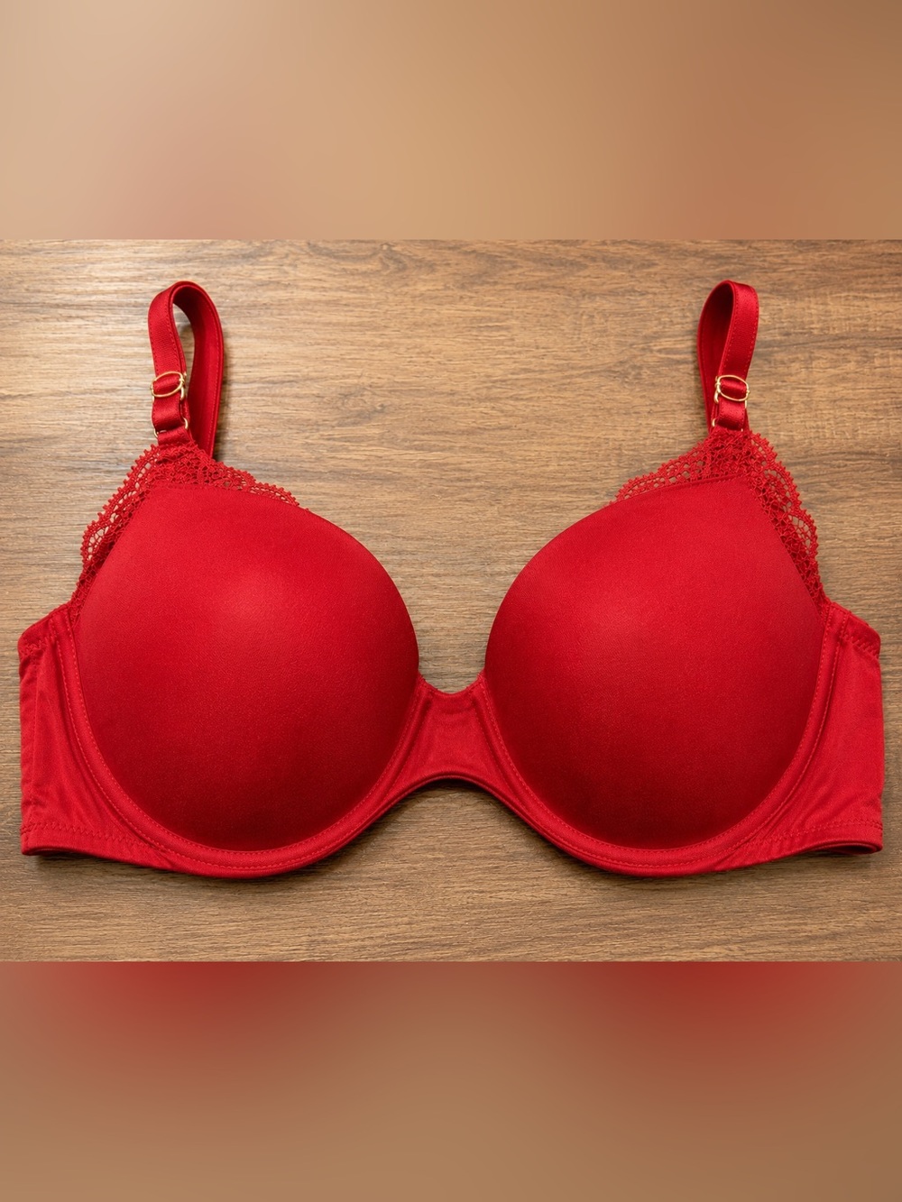 Victoria’s Secret Incredible Perfect Shape Convertible Bra 38DD Red Lace Back